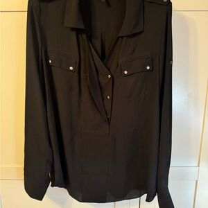 Black Button-Up Blouse